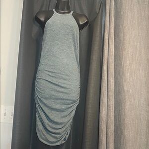 Lanston Elegant Gray Halter Dress